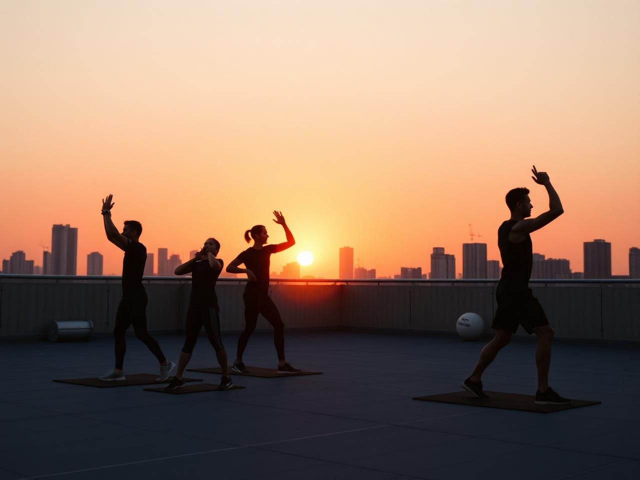 Image d’ambiance — Rooftop Sunset — Mobilité & respiration